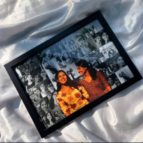 Personalized Dual-Tone Birthday Collage Frame
