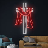 Easter Cross Neon Sign - Jesus Cross LED Light for Festive Room Decor