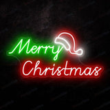 Festive Merry Christmas Neon Sign - LED Wall Decoration