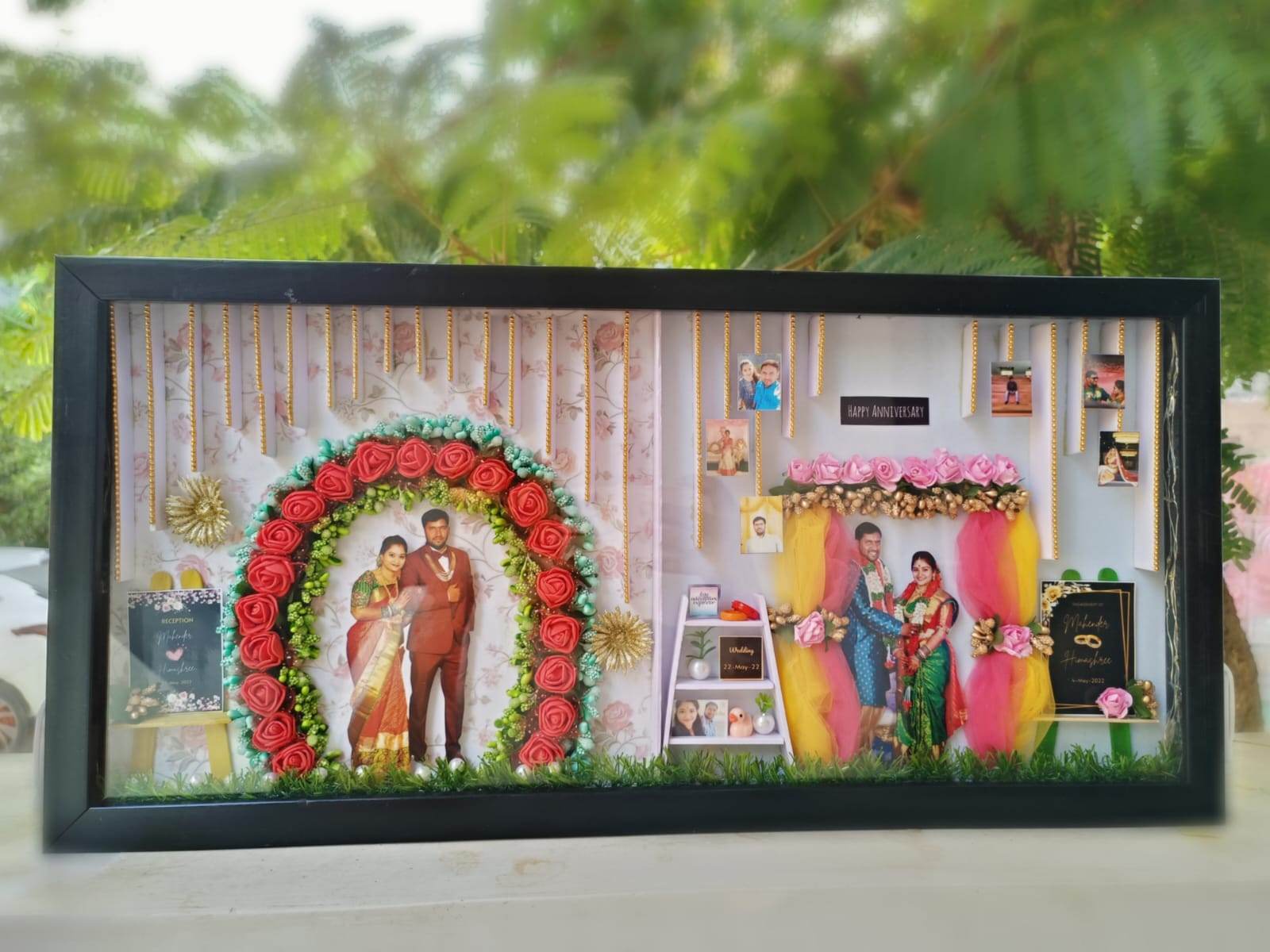 Marriage Frame Sample Partition Frame for wedding | Special 3 D Miniature Frame | Wedding Mi ...