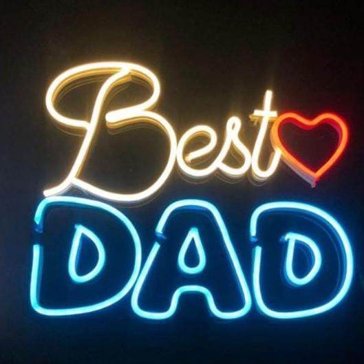 Custom Neon Sign For Fathers Day | Custom Neon Name | Bussiness Logo Sign | Best Dad Neon Sign - BBD GIFTS