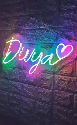 Name neon light | Customise neon sign | Multicolour neon light | Birthday neon sign | Anniversary gifts