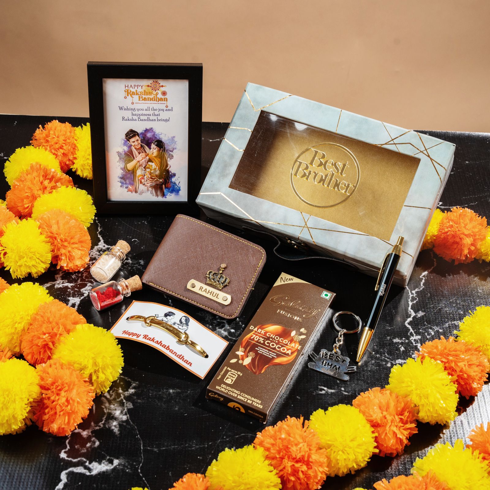 Best Brother In The World Rakhi Gift Box - Wishingcart.in