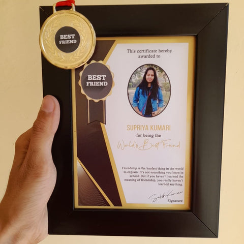 Award frame for friends