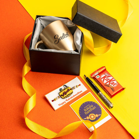 Rakhi special combo gift box | beat gift for brother | Special gift for brother |Premium Bistro Mug | Personalized Coffee Mug