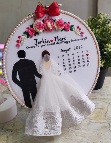 Personalized Couple Embroidery Hoop