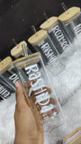 Personalised Borosilicate Glass Tumblers With Straw | Customise name bottle | Gift for Girlfriend | Best gift for her | Birthday Gift