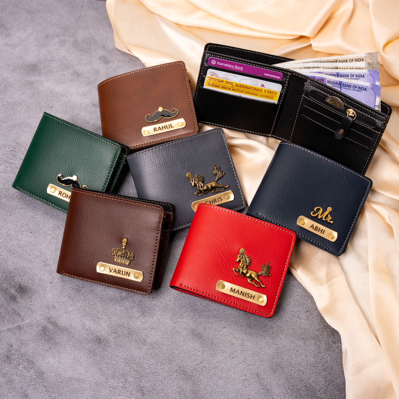 Premium Leather Finish Wallet | Premium Men's Wallet | Gift For Him | Men's Wallet | Name Wallet