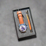 Customized Gift For
Boyfriend - Personalized Gift For Men - Gift For Husband - Photo Wrist Watch & Gold Flake Pen Combo