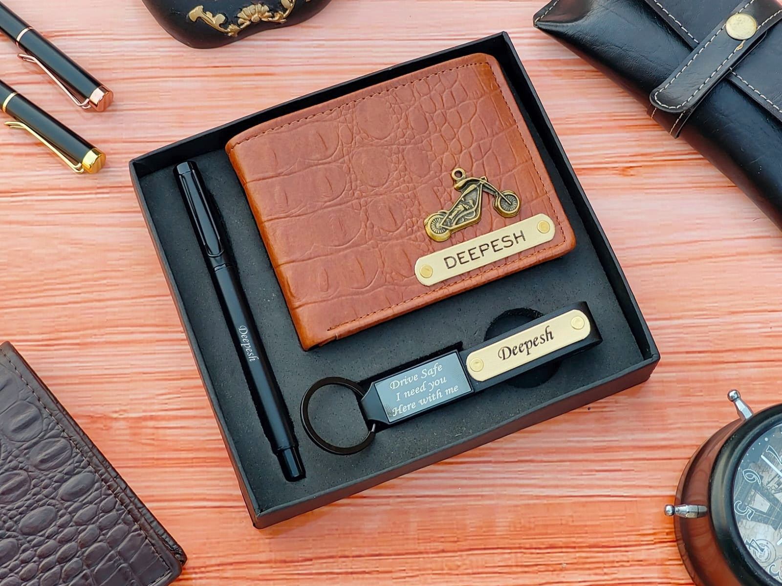 Wallet Mini combo | Premium Wallet for men | Croc wallet | Customise Men's Wallet Combo | Gift for him | Birthday gift | Anniversary gift | Mini hamper for him