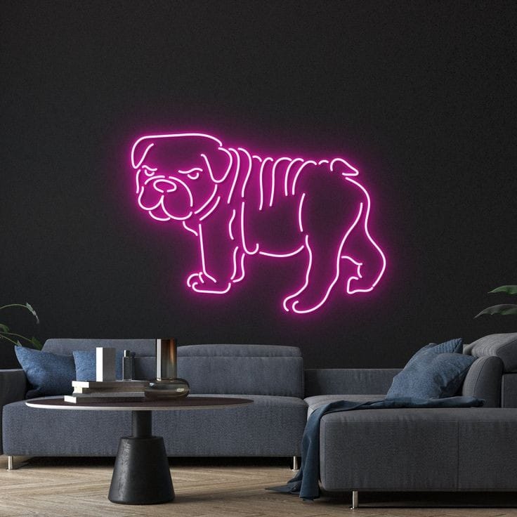 English Bulldog Led Sign 