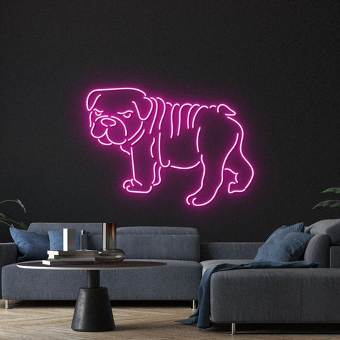 English Bulldog Led Sign 