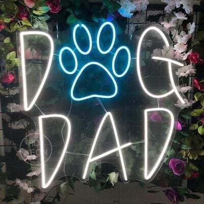 Neon sign | Custom Neon Signs Dog | Dad Neon Light for Room | Dog lover gift | Dog ornament |  Dog home lamp | Neon light