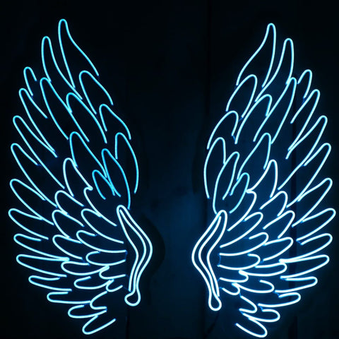 Ice blue Neon wings | Neons | Neon sign | Custom neon - BBD GIFTS