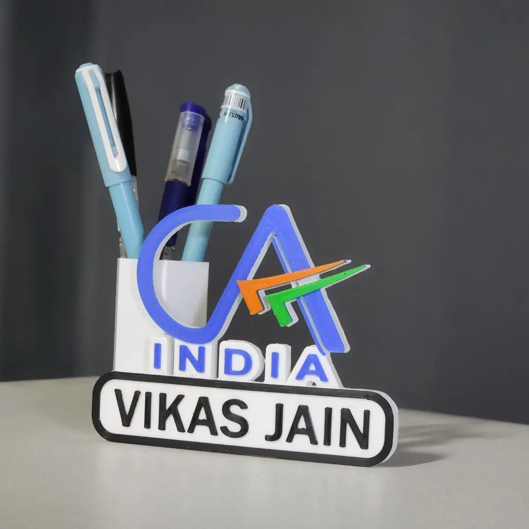 Personalized CA Penstand | Professional Pen Stand | Gift for CA | With customized Name | CA Tabletop |