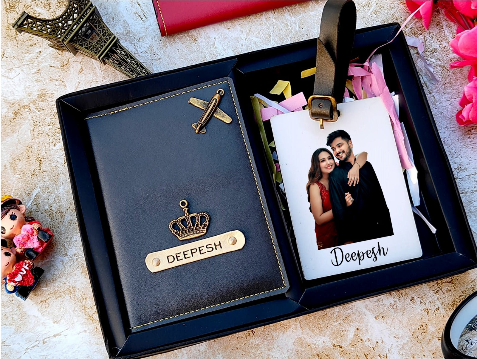 Personalized Passport Cover | Luggage Tag Combo | Leather Passport |  Any picture Customization |
