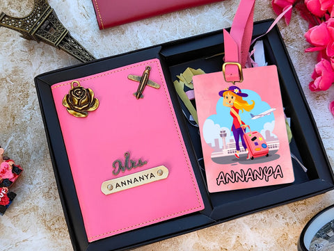 Personalized Passport Cover | Luggage Tag Combo | Leather Passport | Any picture Customization | - BBD GIFTS