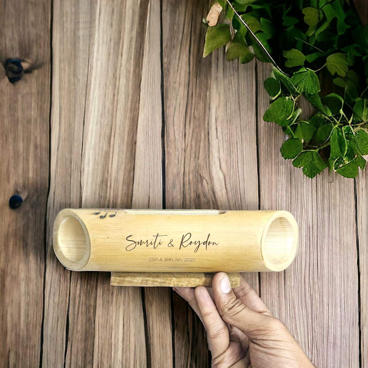 Customized Bamboo Amplifier | Bamboo portable Mobile Speaker | Bamboo Mobile Stand | With Customized Name | EcoWave Audio Echo | 
NatureSonic Enhancer | - BBD GIFTS