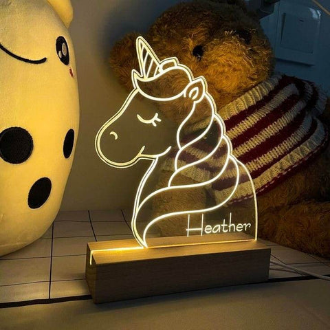 Custom 3D Illusion Desk Lamp| Personalized Gift for kids| 3D Lamp| USB LED Table Lamp | Kids Room Decor | Personalized Birthday Gifts | - BBD GIFTS