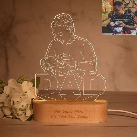 PERSONALIZED BEST EVER DAD Gift | Led Lamp | ILLUSION LAMP | Memorable For Father |Fathers Day Gifts | - BBD GIFTS