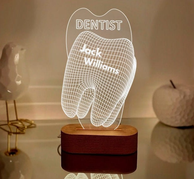 Illustration Lamp For Dentist | Best gift for Dentist | Dentist Table Top|  Professional Table Top | Customized Dentist |