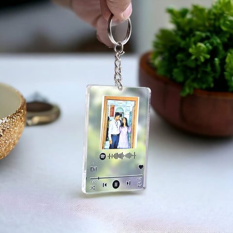 Customized Spotify keychain | Spotify Song Keychain | Gift for Him | Birthday Gift | Anniversary Gift | Best Gift for her | Memorable Gift Keychain |