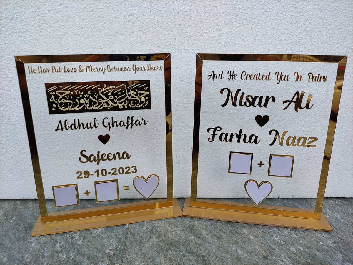 Customized Tumb Acrylic Frame | Couple Frames | Tumb impression Frame | Marriage Gifts | Anniversary Gifts | Birthday Gifts | - BBD GIFTS