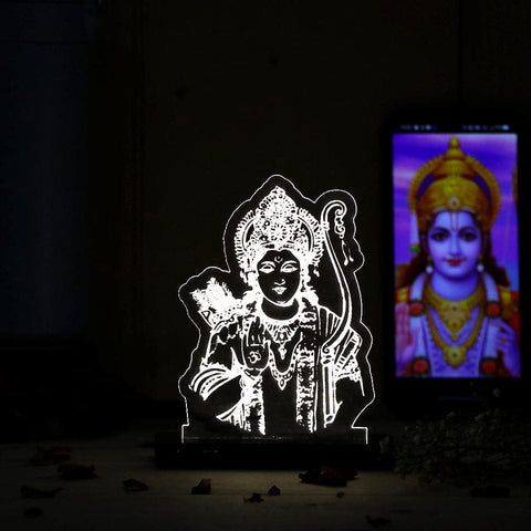 Sri Ram Car Dashboard Lamp | Lord Sri Ram Lamp | Ramji Lamp | Jai Sri Ram | car dashboard god idols - BBD GIFTS