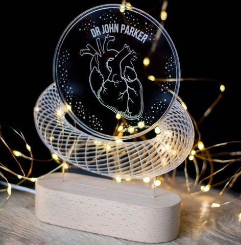 Personalized Cardiologist Night Light Gift| 3D Led Lamp - BBD GIFTS