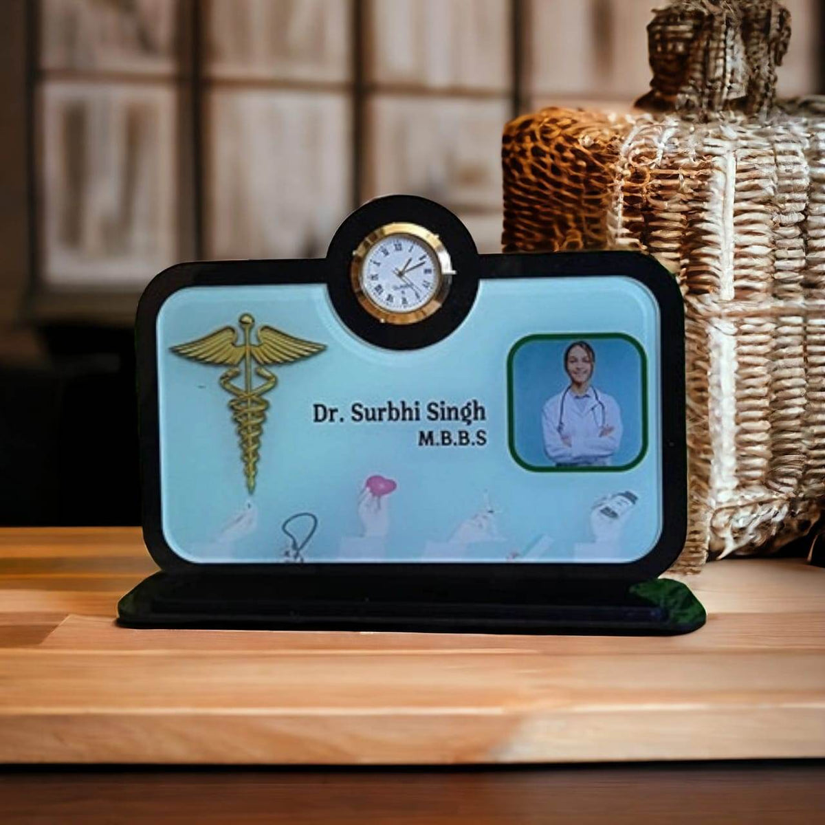 Personalised Acrylic Name Clock Dashboard Unique Gift for