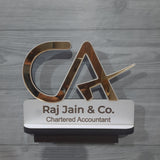 Personlized professional CA Name Plate | Gift for Charted Accountant | CA Logo Name plate | CA Desk with Customized Name |