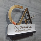 Personlized professional CA Name Plate | Gift for Charted Accountant | CA Logo Name plate | CA Desk with Customized Name |