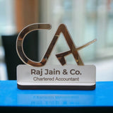 Personlized professional CA Name Plate | Gift for Charted Accountant | CA Logo Name plate | CA Desk with Customized Name |