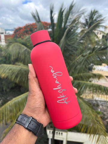 Hot & Cold Solid Flask | Customise water bottle | Name Bottle | Gift for her | Return gifts | Birthday gift