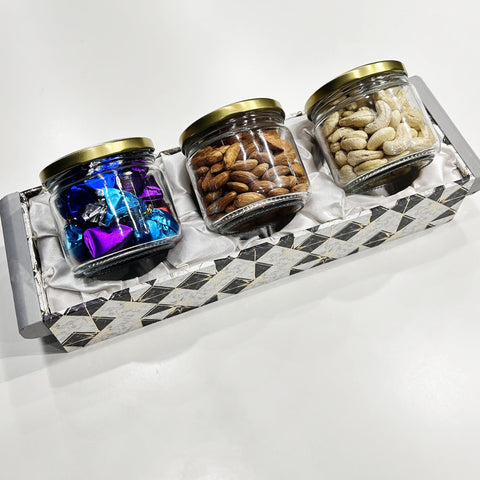 Diwali special Dry Fruit Jar Tray