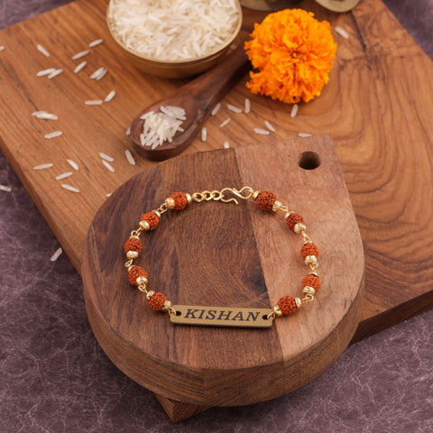 Personalized Divine Bond Rudraksha Rakhi