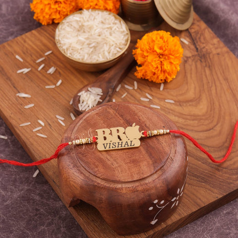 Apple engraved rakhi