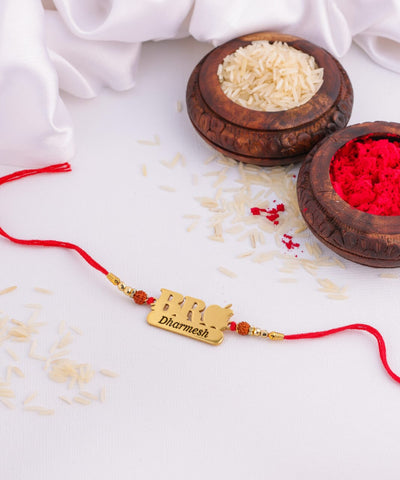 Apple engraved rakhi