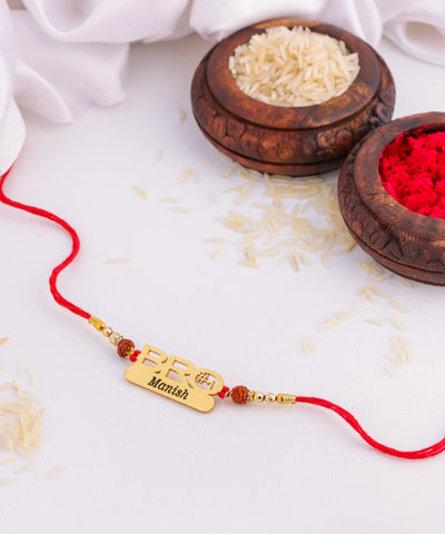 Personalized engraved bro rakhi