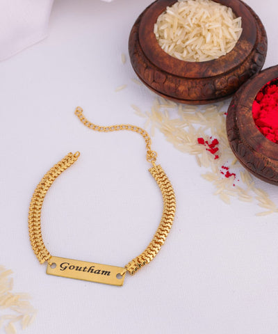 Customized Rakhi With board chain