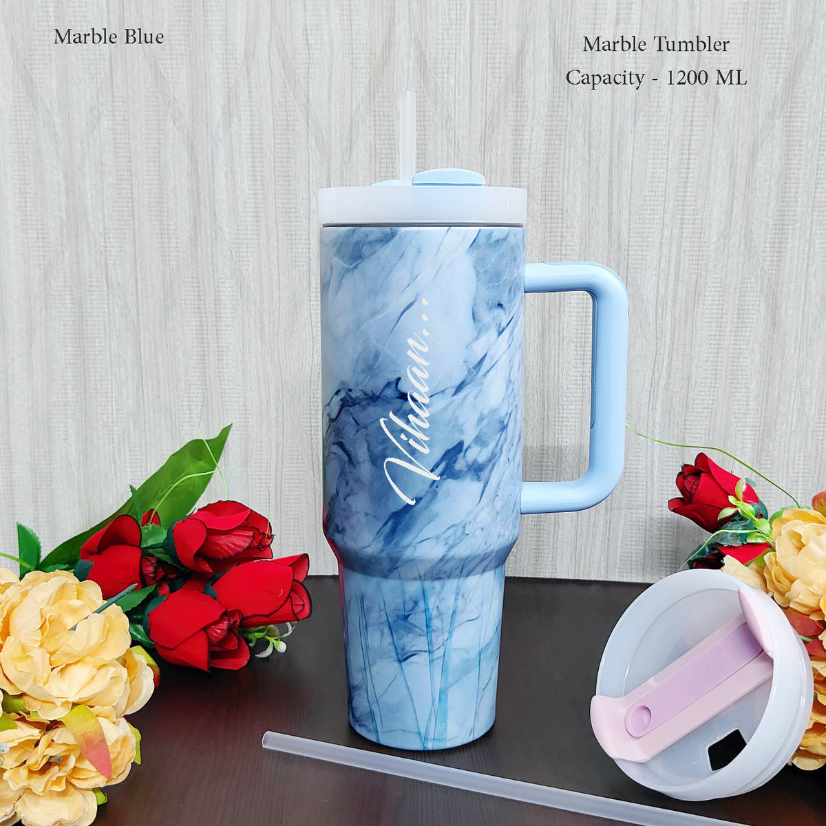 Marble Blue Stanley Tumbler