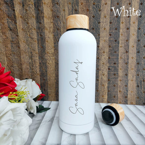 Personalized Matt Finish Stainless Steel Flask - 500ml | Custom Gift