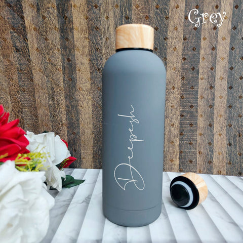 Personalized Matt Finish Stainless Steel Flask - 500ml | Custom Gift