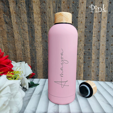 Personalized Matt Finish Stainless Steel Flask - 500ml | Custom Gift
