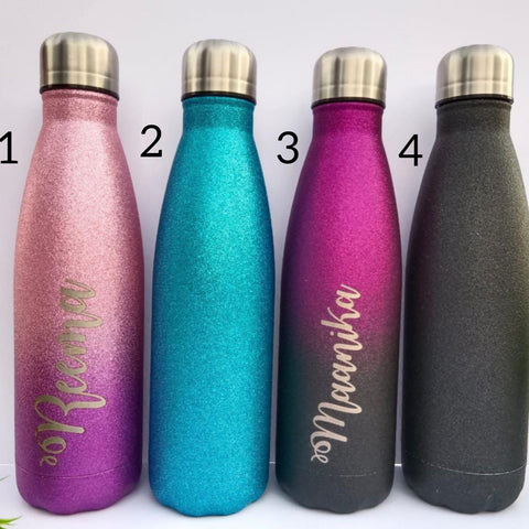 Customize Glitter Thermo Flask | Bottle | Hot flasks | Gift For kids | Gift For her | Vaccum Flask - BBD GIFTS