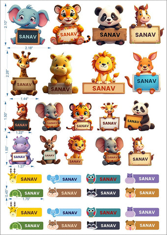 Kids Waterproof Sticker Sheet