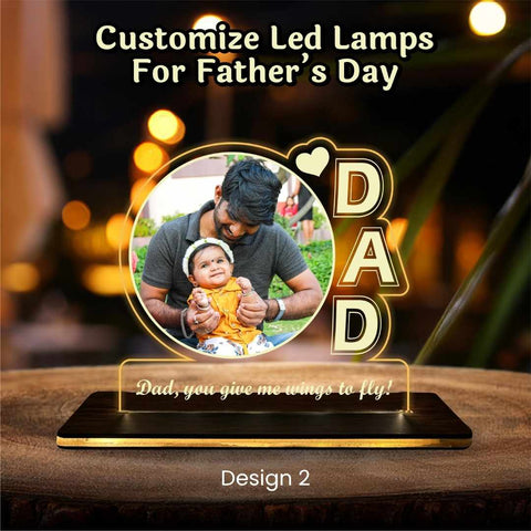 Fathers Day Acrylic LED Photo Frame Gift