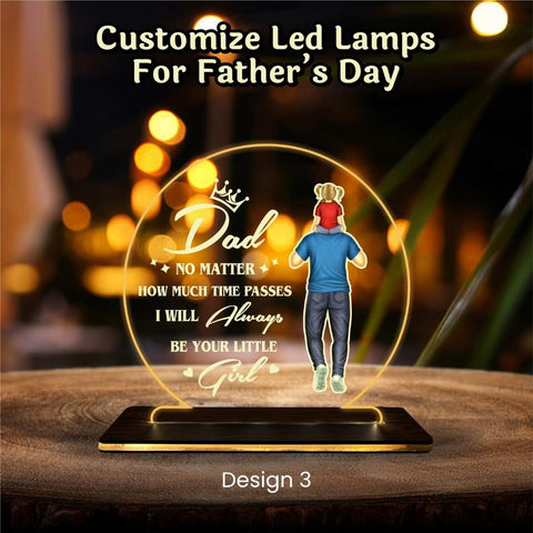 Fathers Day Acrylic LED Photo Frame Gift