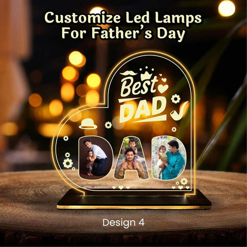 Fathers Day Acrylic LED Photo Frame Gift