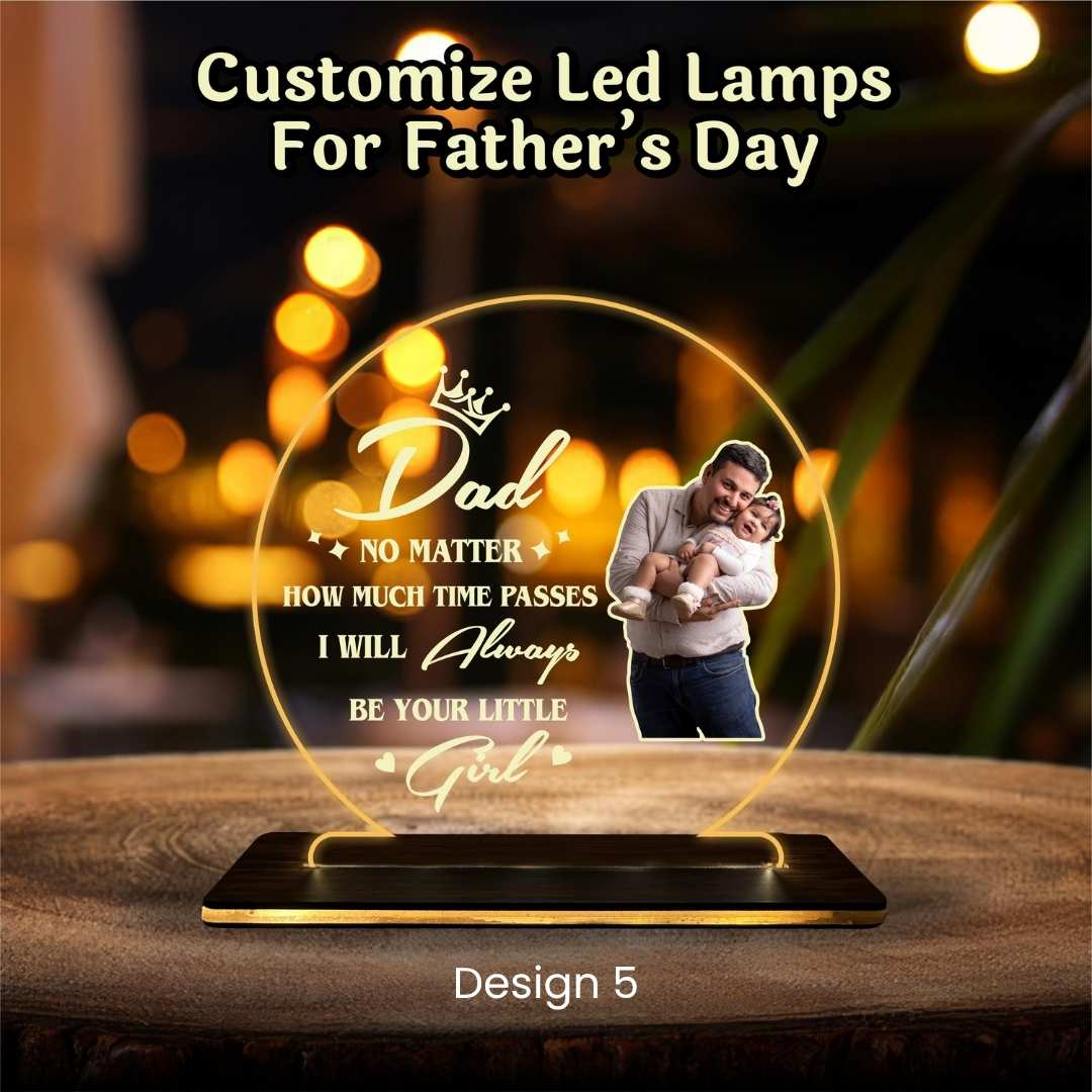 Fathers Day Acrylic LED Photo Frame Gift